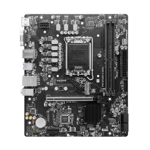 MSI PRO B760M-E DDR4 MOTHERBOARD - Image 2