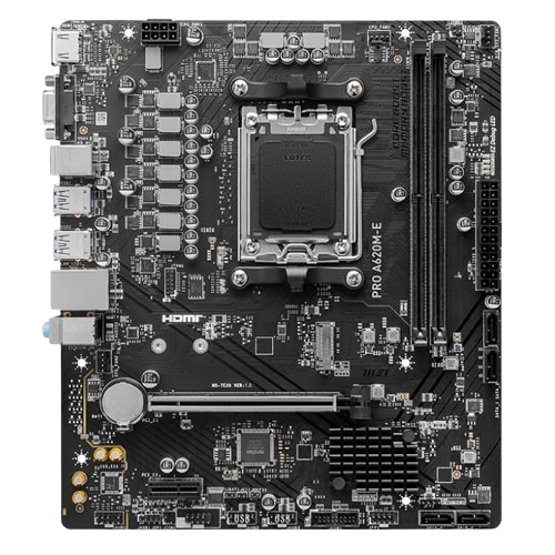 MSI PRO A620M-E MOTHERBOARD DDR5 - Image 2