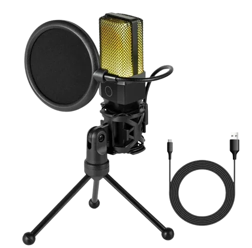 REDRAGON ADNE GM212 USB STREAMING MICRPHONE WITH POP FILTER TRIPOD - Image 3
